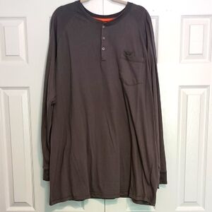 Boulder Creek Trading Co. Gray Long Sleeve Henley Shirt 3XL